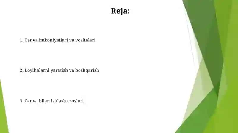 Canva saytida ishlash 2