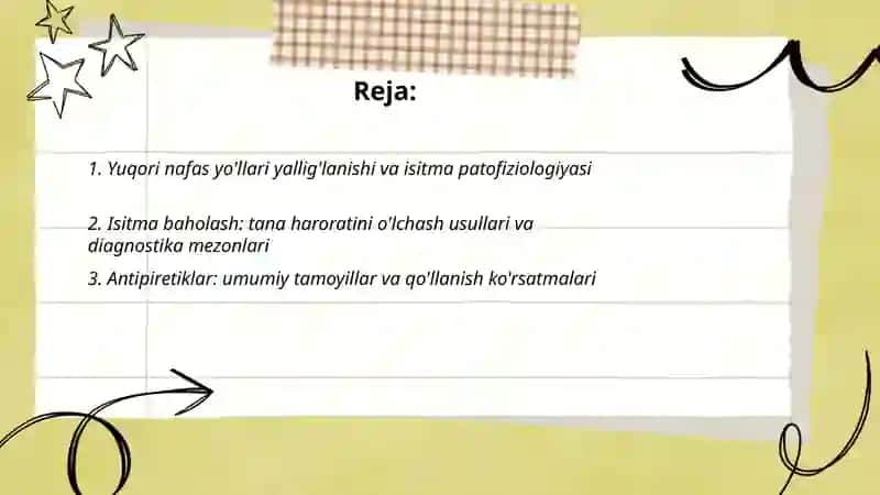 Yuqori nafas yo'llari yallig'lanishi va isitma patofiziologiyasi 2