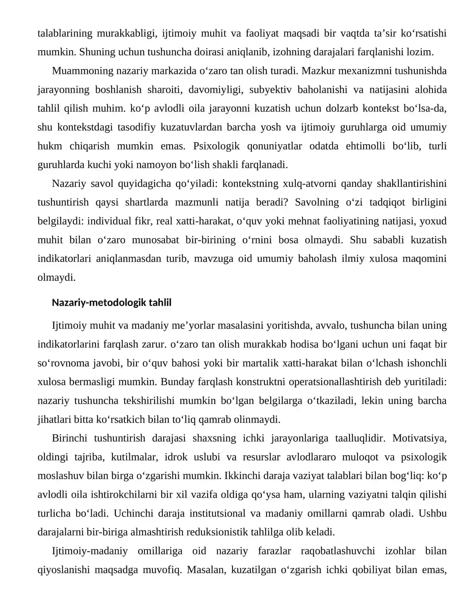 AVLODLARARO MULOQOT VA PSIXOLOGIK MOSLASHUVNING IJTIMOIY-MADANIY OMILLARI 2