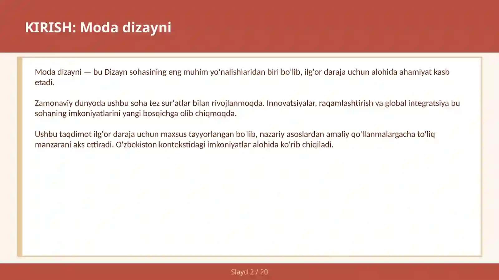 MODA DIZAYNI 2