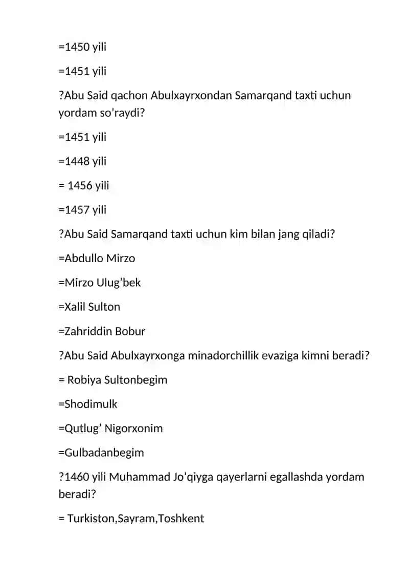 O'zbek xonliklari 2