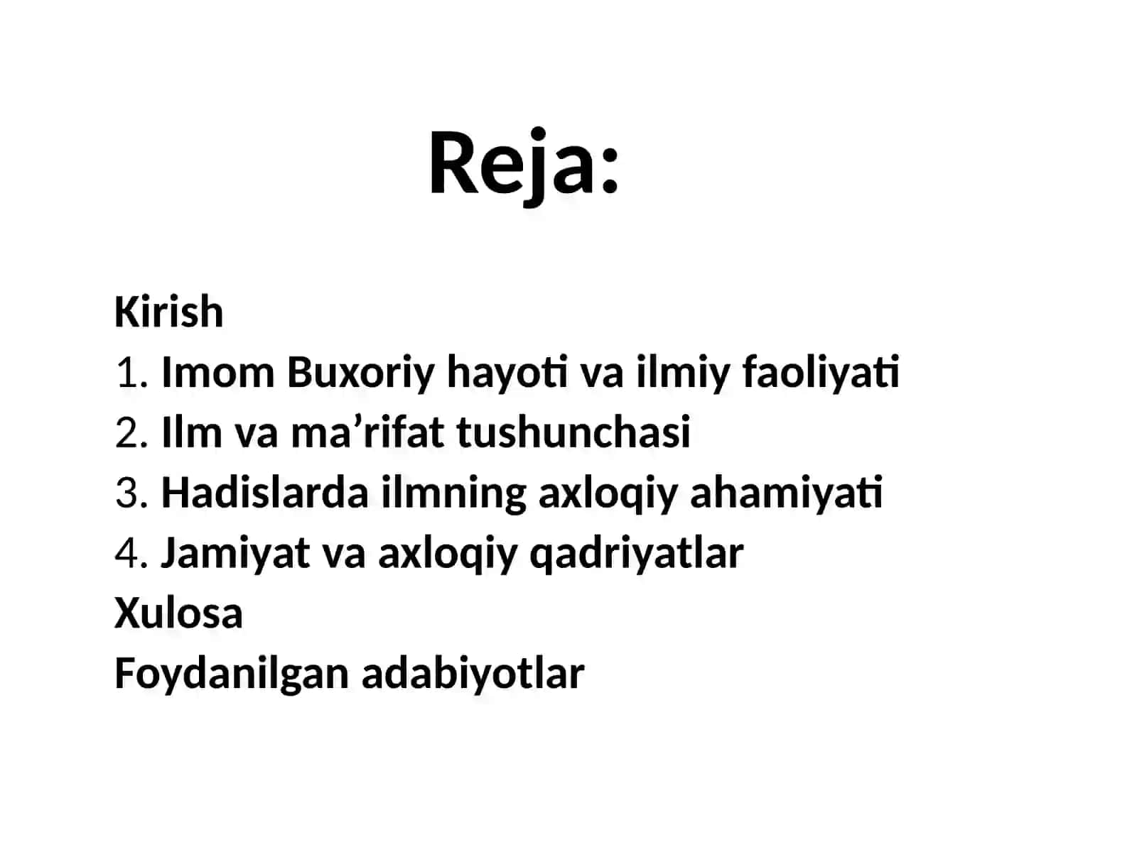 Imom Buxoriy hadislaridagi ilm-ma'rifat haqidagi hadislarning aqloqiy qarashlari 2