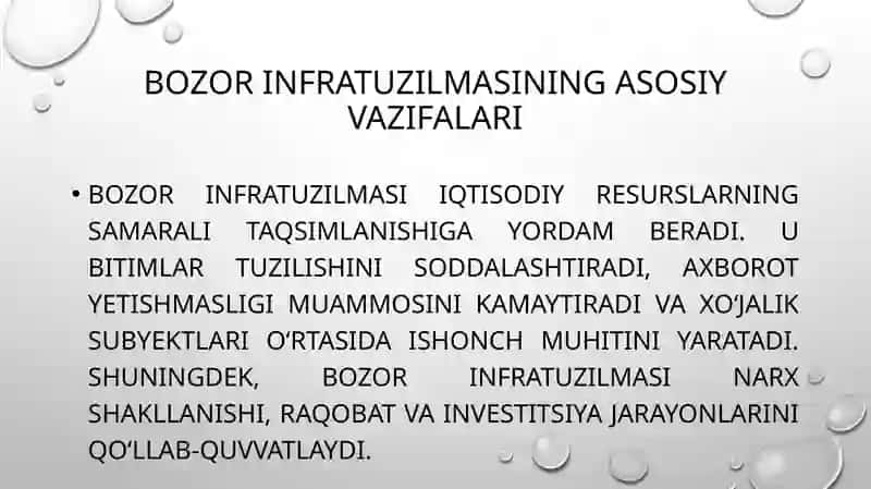 Bozor infratuzilmasi 2