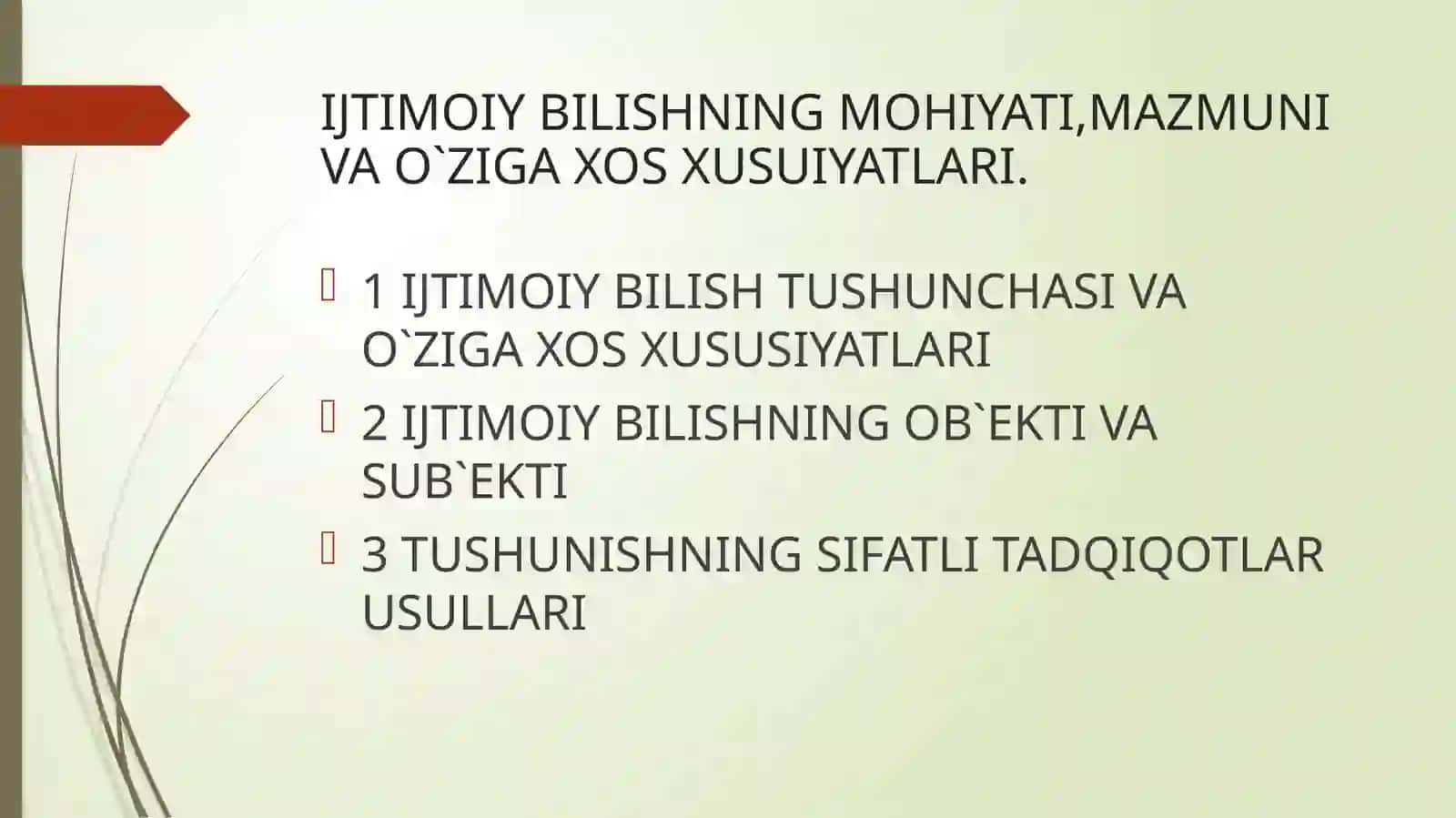 BILISHNING O`ZIGA XOS USULI SIFATIDA TUSHUNISHNING SIFATLI TADQIQOT SIFATI 2