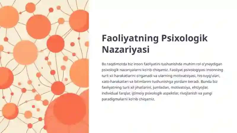 Faoliyatning Psixologik Nazariyasi 2