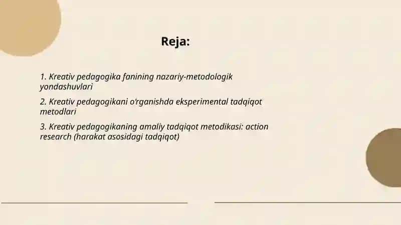 Kreativ pedagogika fanining ilmiy tadqiqot metodlaro 2