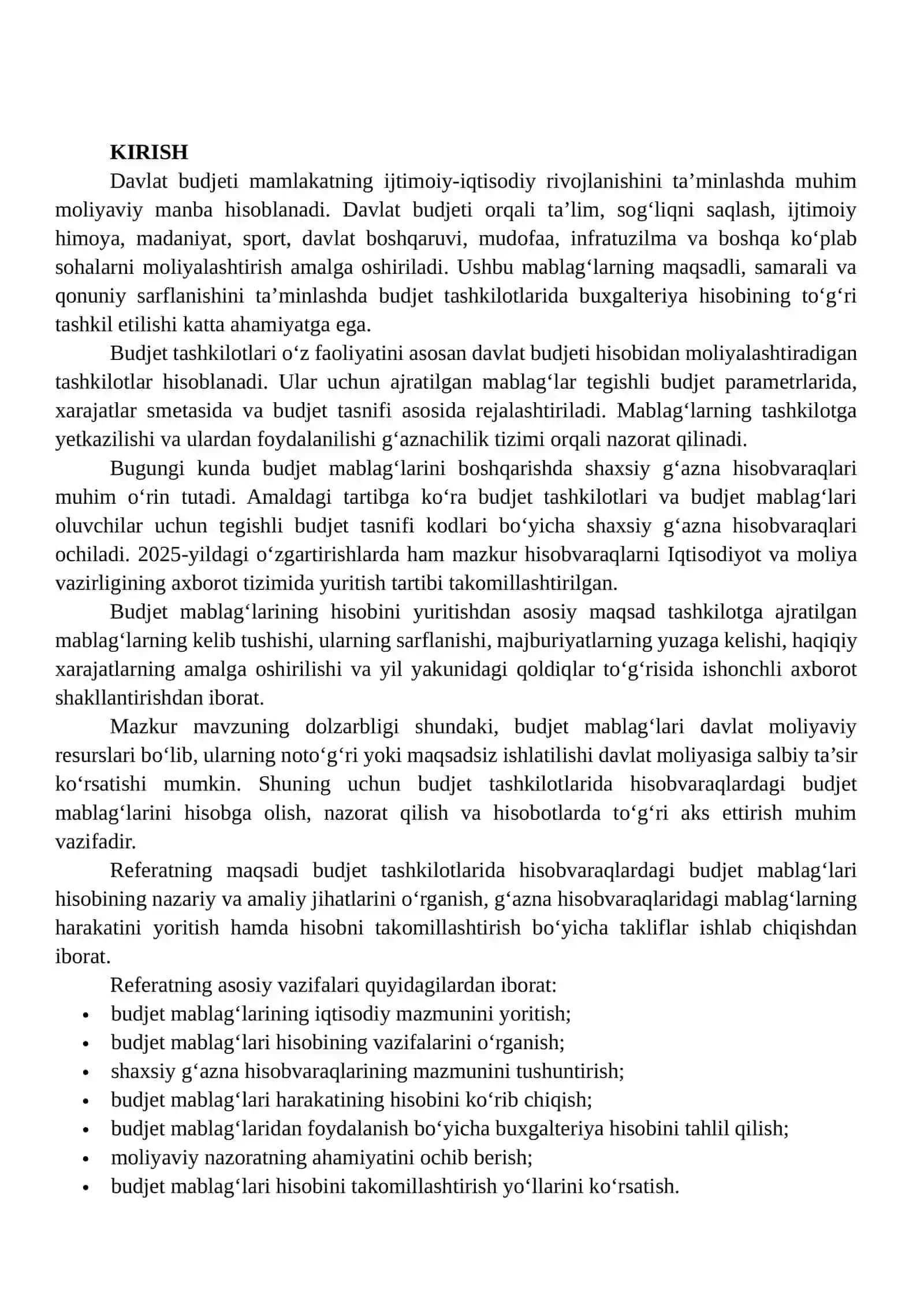 Budjet tashkilotlarida hisob varaqasidagi budjet mablag‘lari hisobi 2