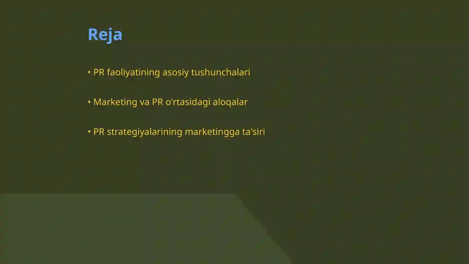 PR faoliyatining marketingdagi ro’li 2