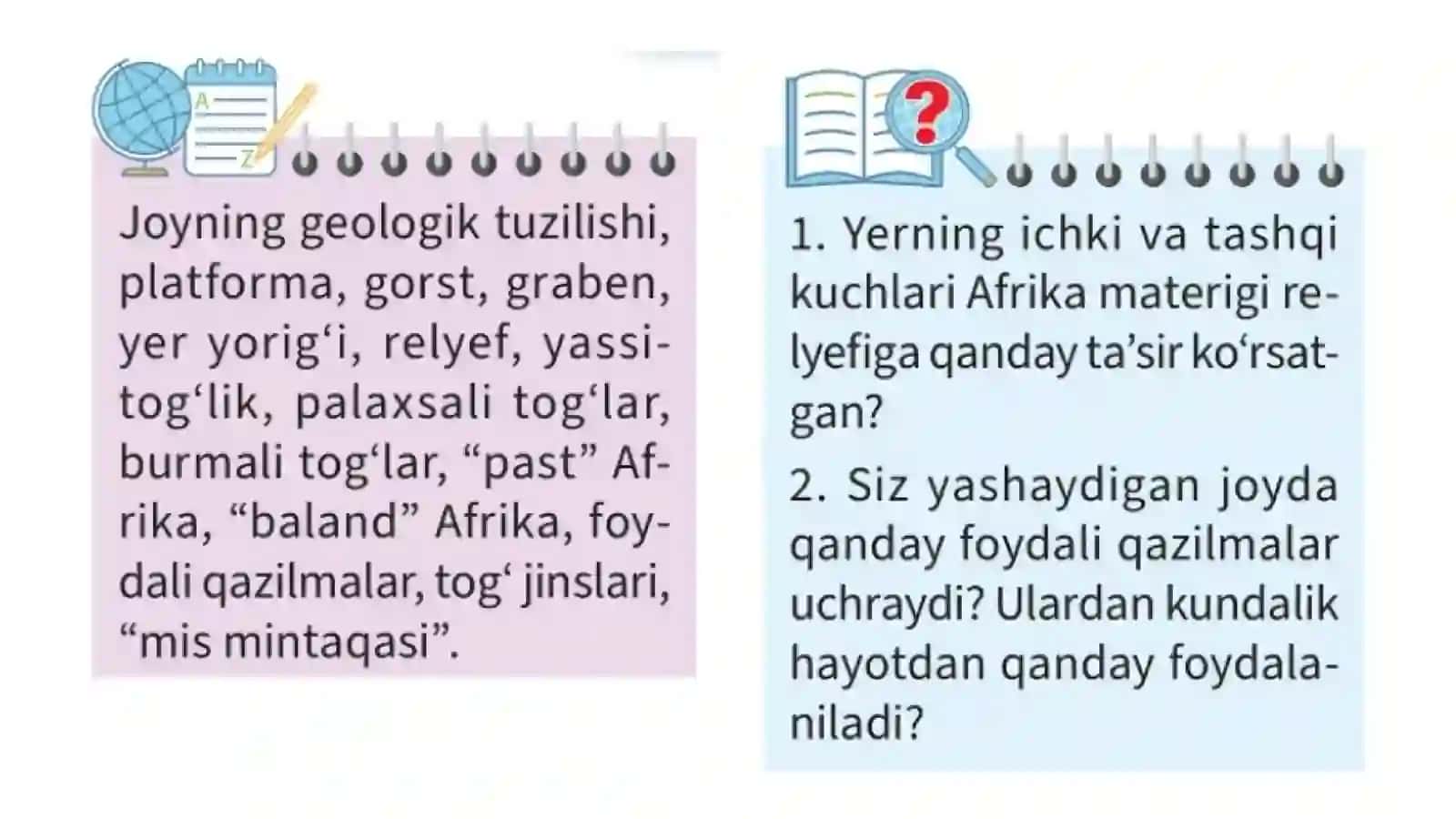 Geologik tuzilishi, relyefi va foydali qazilmalari 2