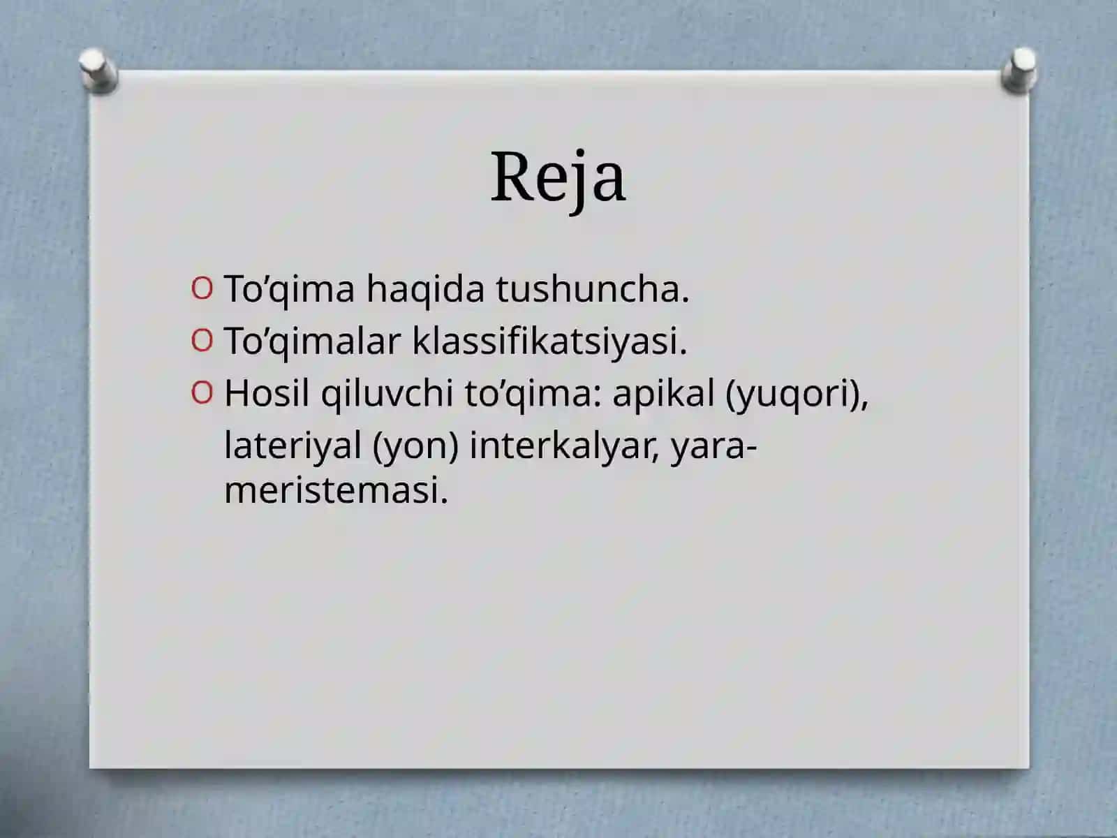O’simliklarto’qimalarivaularningqishloqxo’jalikdagiahamiyati 2