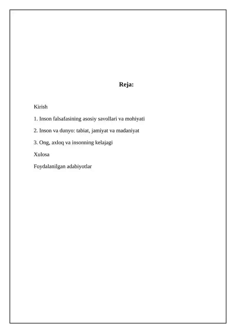 Inson falsafasi ( Falsafiy antropologiya) 2