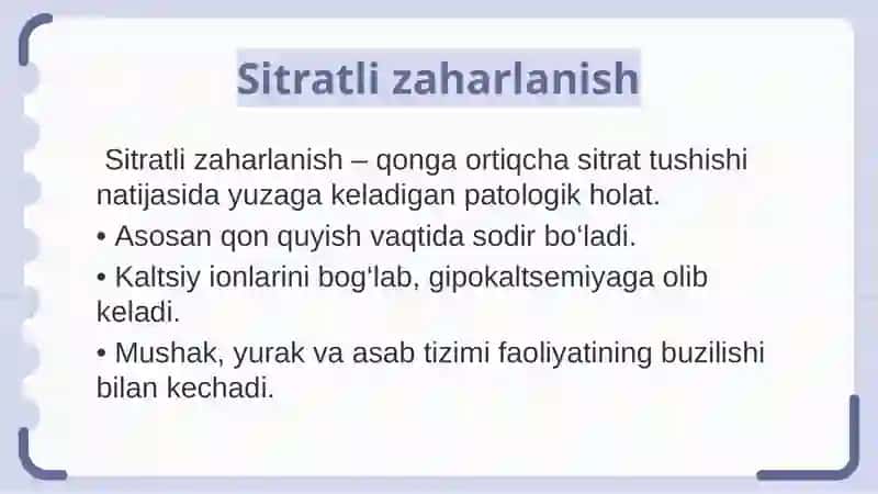 Sitratli zaharlanish 2
