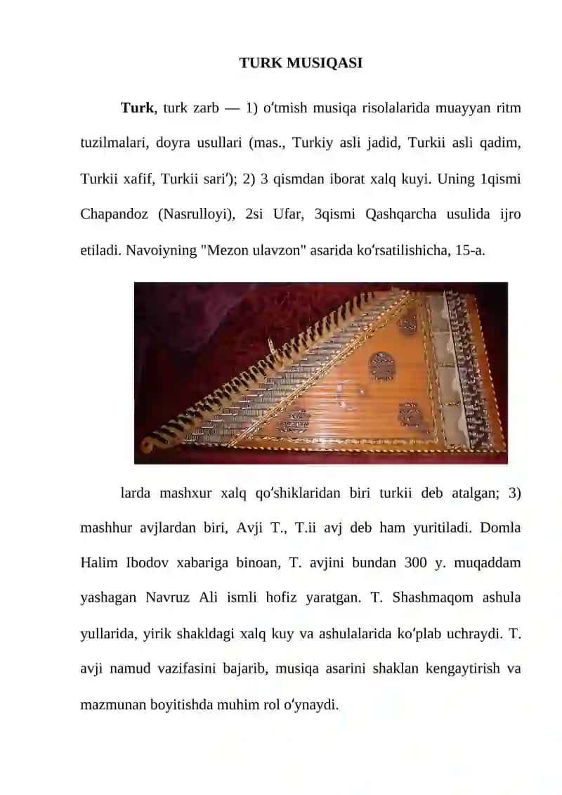 Turk va Ozarbayjon musiqasi 2