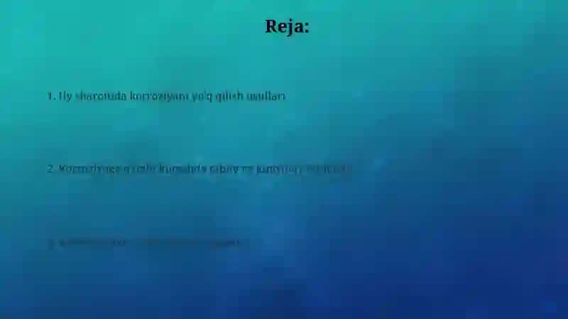 Uydakooroziyaniyóqqilishusuli 2