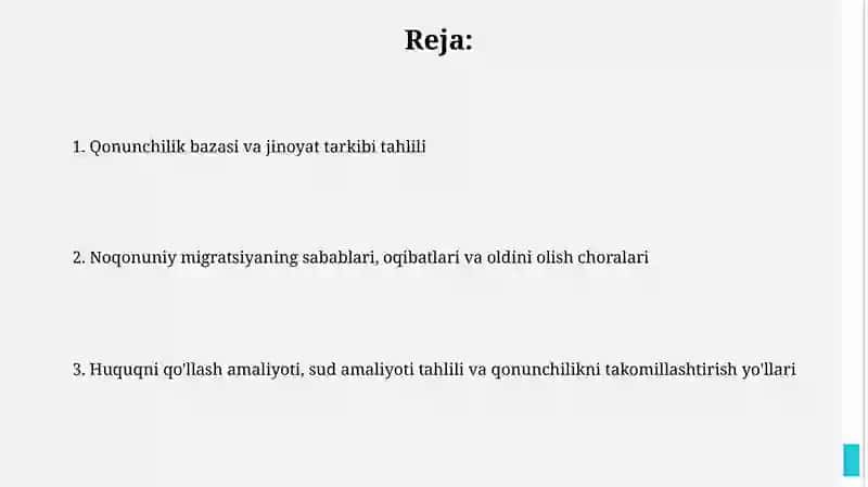 Qonunchilik bazasi va jinoyat tarkibi tahlili 2