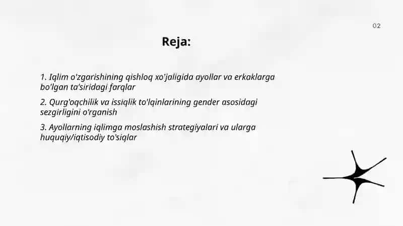 Iqlim òzgarishi va gender tengsizligi: qishloq xòjaligi sohasidagi tadqiqot 2