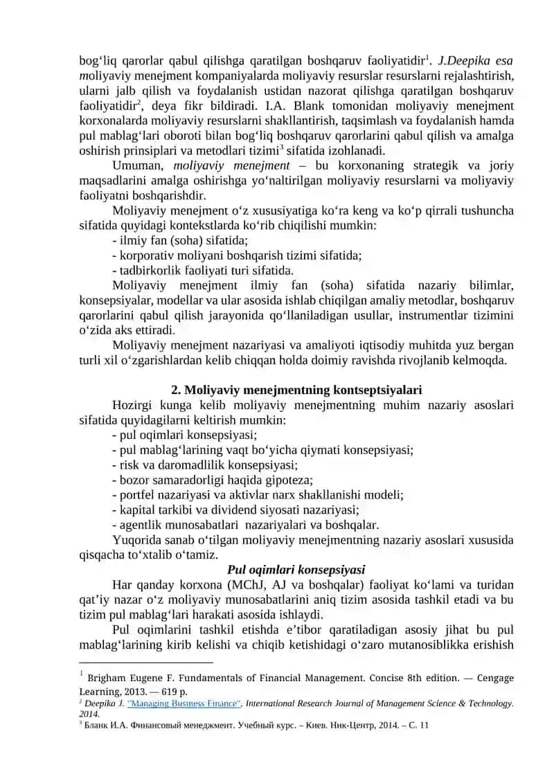 Moliyaviy menejmentning kontseptual asoslari 2