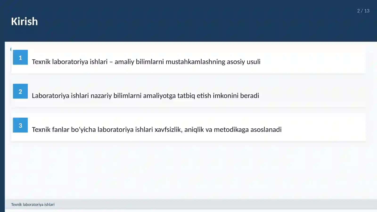 Texnik laboratoriya ishlari 2