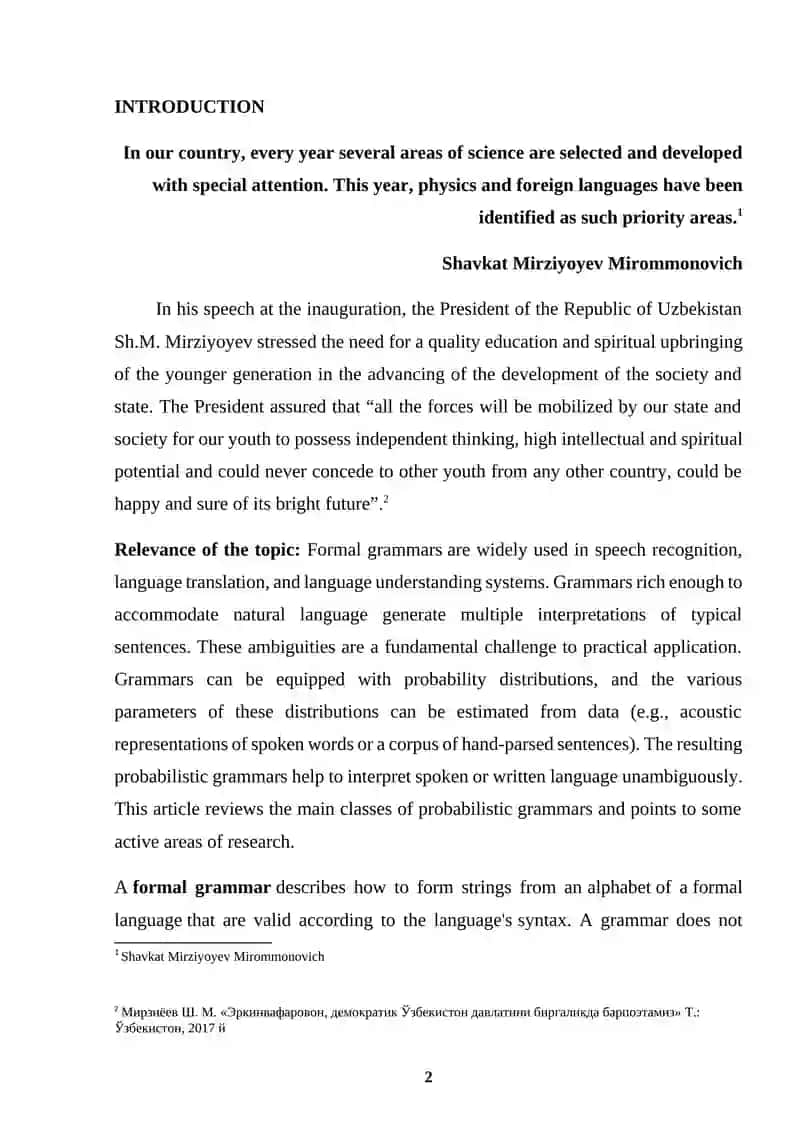 Formal Grammars in Natural Language Processing 2