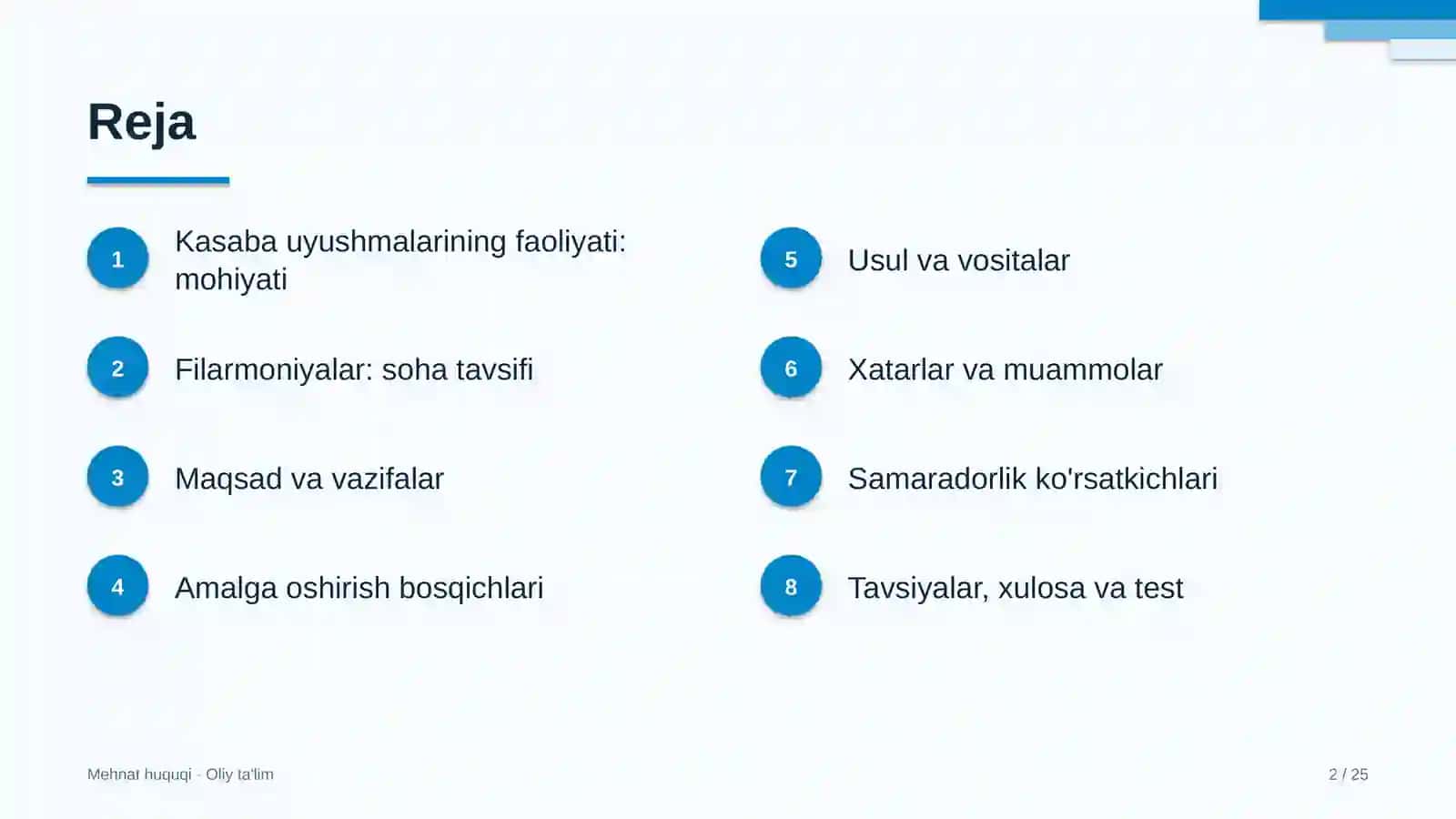 Filarmoniyalarda kasaba uyushmalarining faoliyati 2