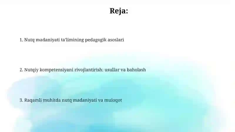 Nutq madaniyati va pedagogika 2