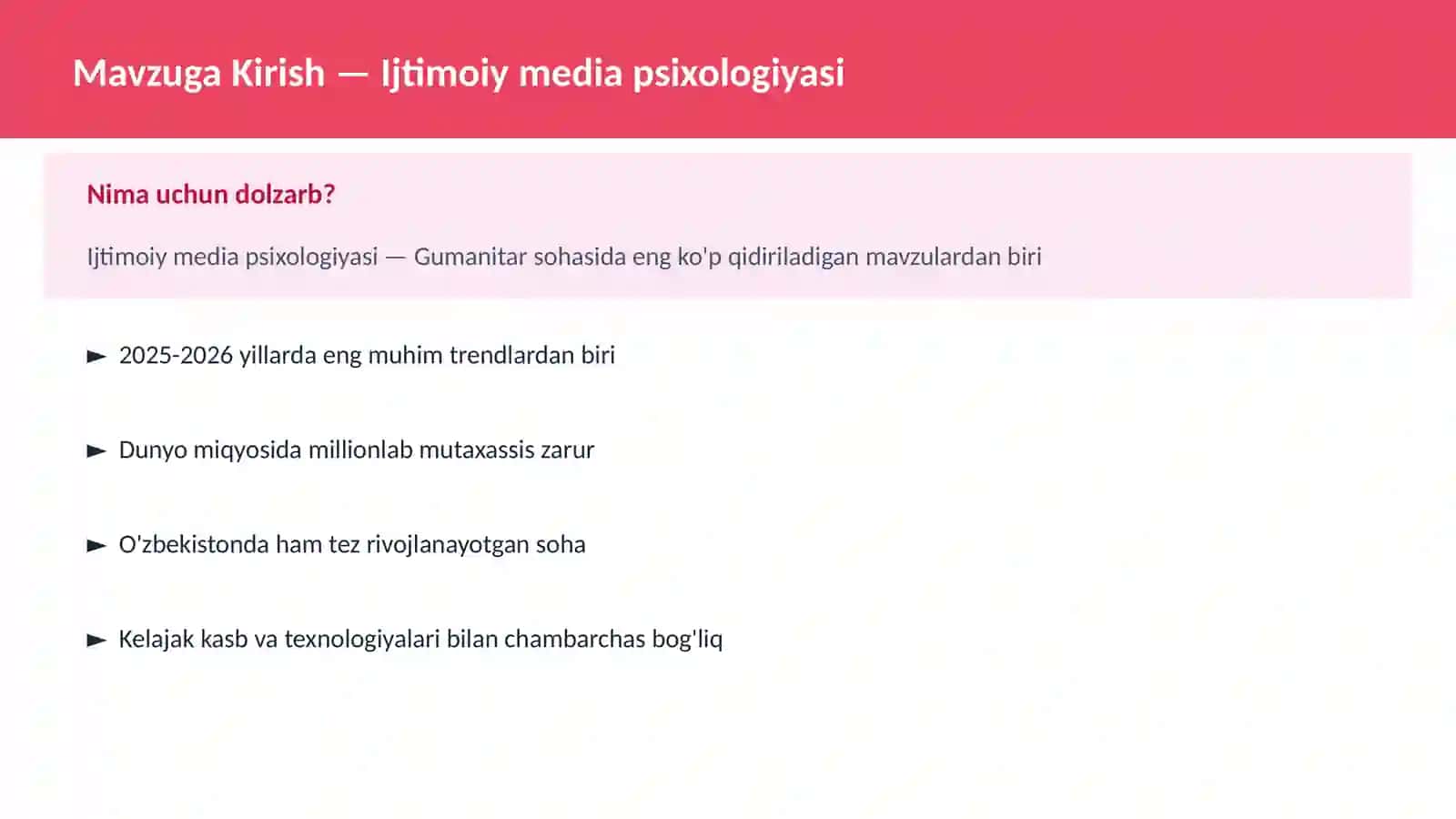 Ijtimoiy media psixologiyasi 2