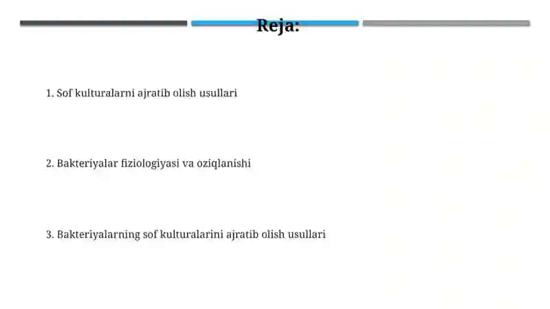 Bakteriyalar fiziologiyasi va oziqlanishi 2