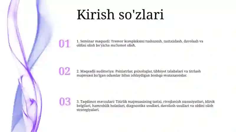 Tiriklik Kompleksiyasi Mavzusi Bo'yicha Seminar Ishlanma 2