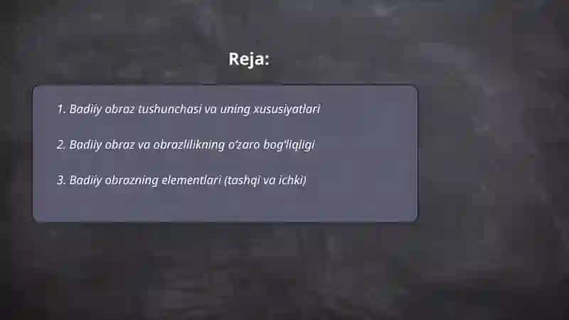 Badiiy obraz va obrazlilik 2