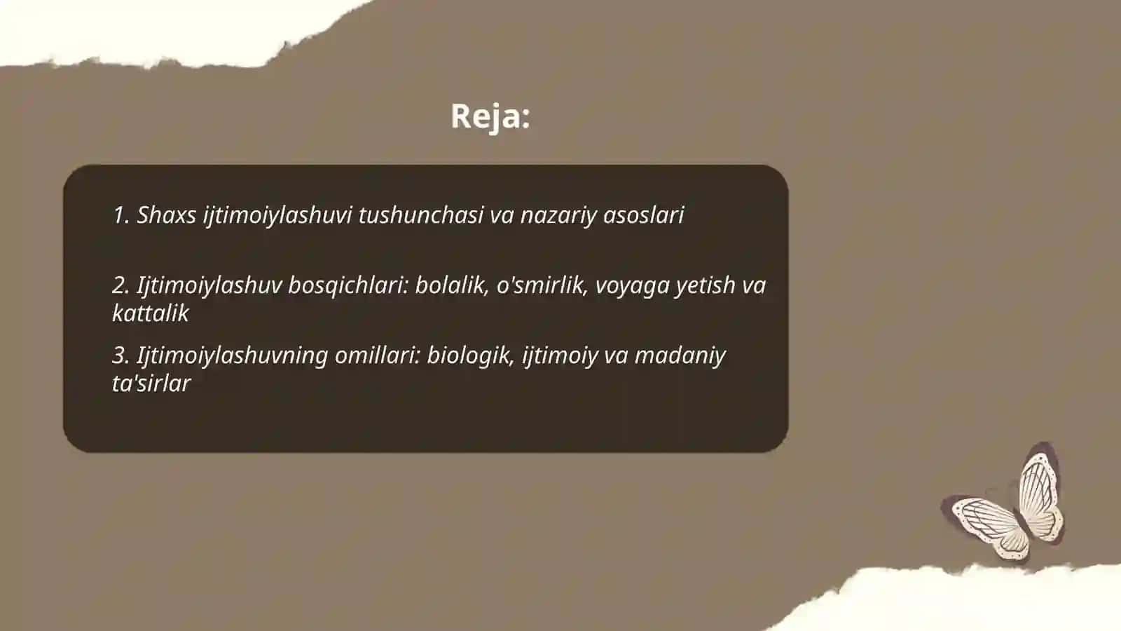 Shaxs ijtimoiylashi va ijtimoiy xulq atvor 2