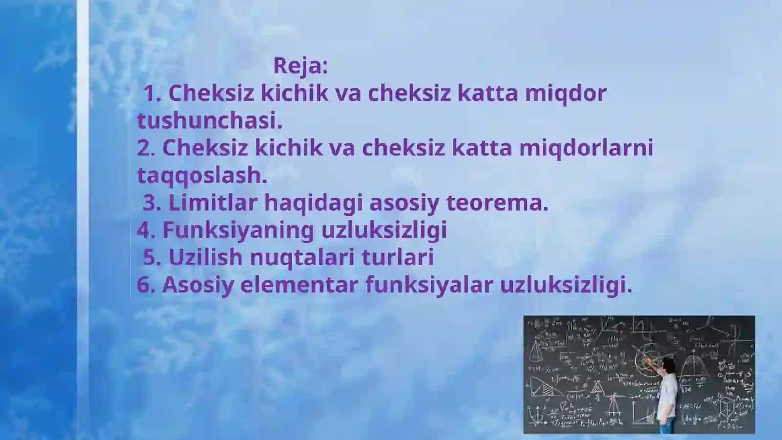 Cheksizkichik funksiyalar va ularni taqqoslash 2