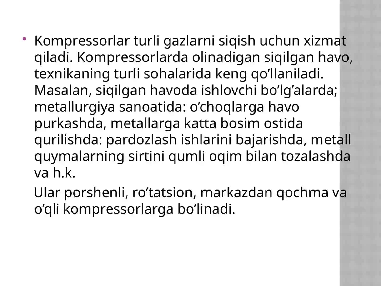 KOMPRESSOR Kompressorlar va ularning turlari 2
