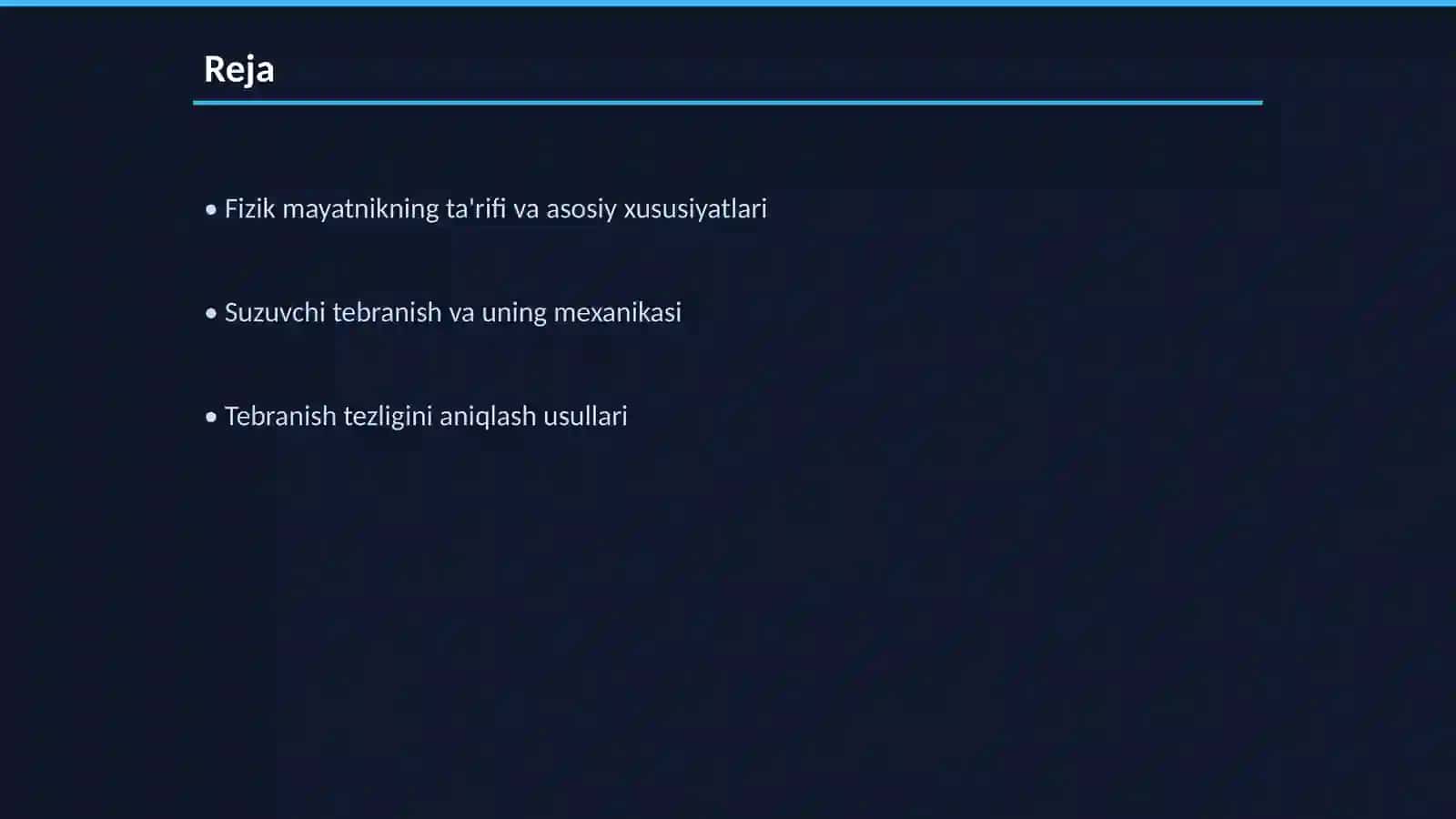 Fizik mayatnik yordamida suzuvchi tebranishni aniqlash 2