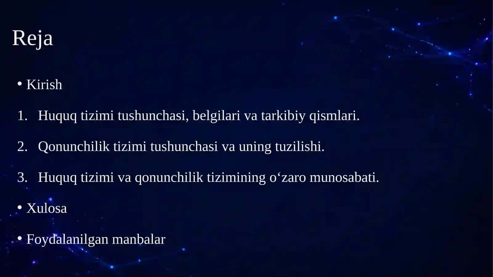 Huquq tizimi va qonunchilik tizimi 2
