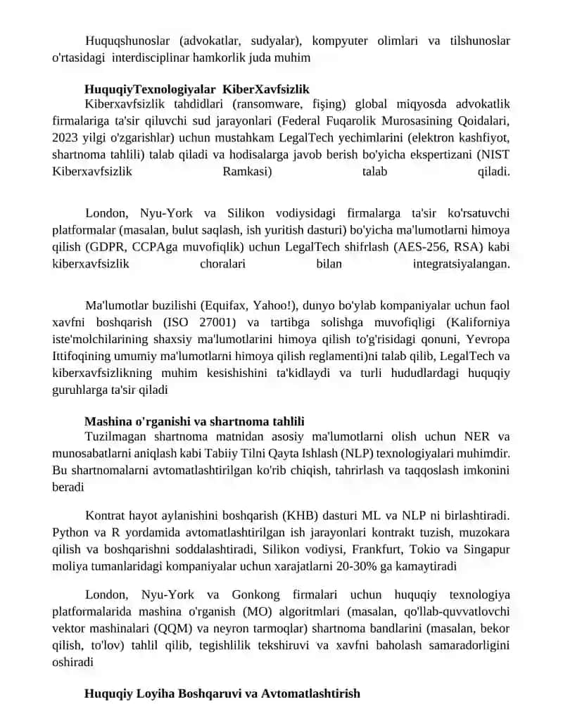 Yuridik texnika fanining boshqa fanlar bilan aloqadorligi 2