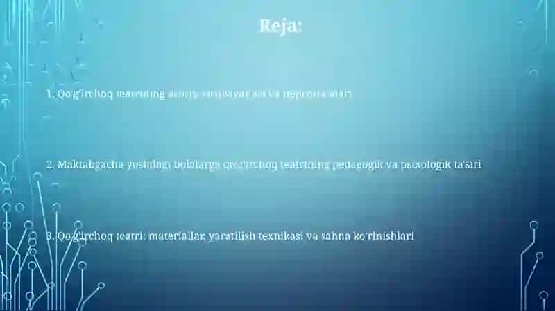 Maktabgacha yoshdagibolalarniqõĝirchoqTeatripersonajlari 2
