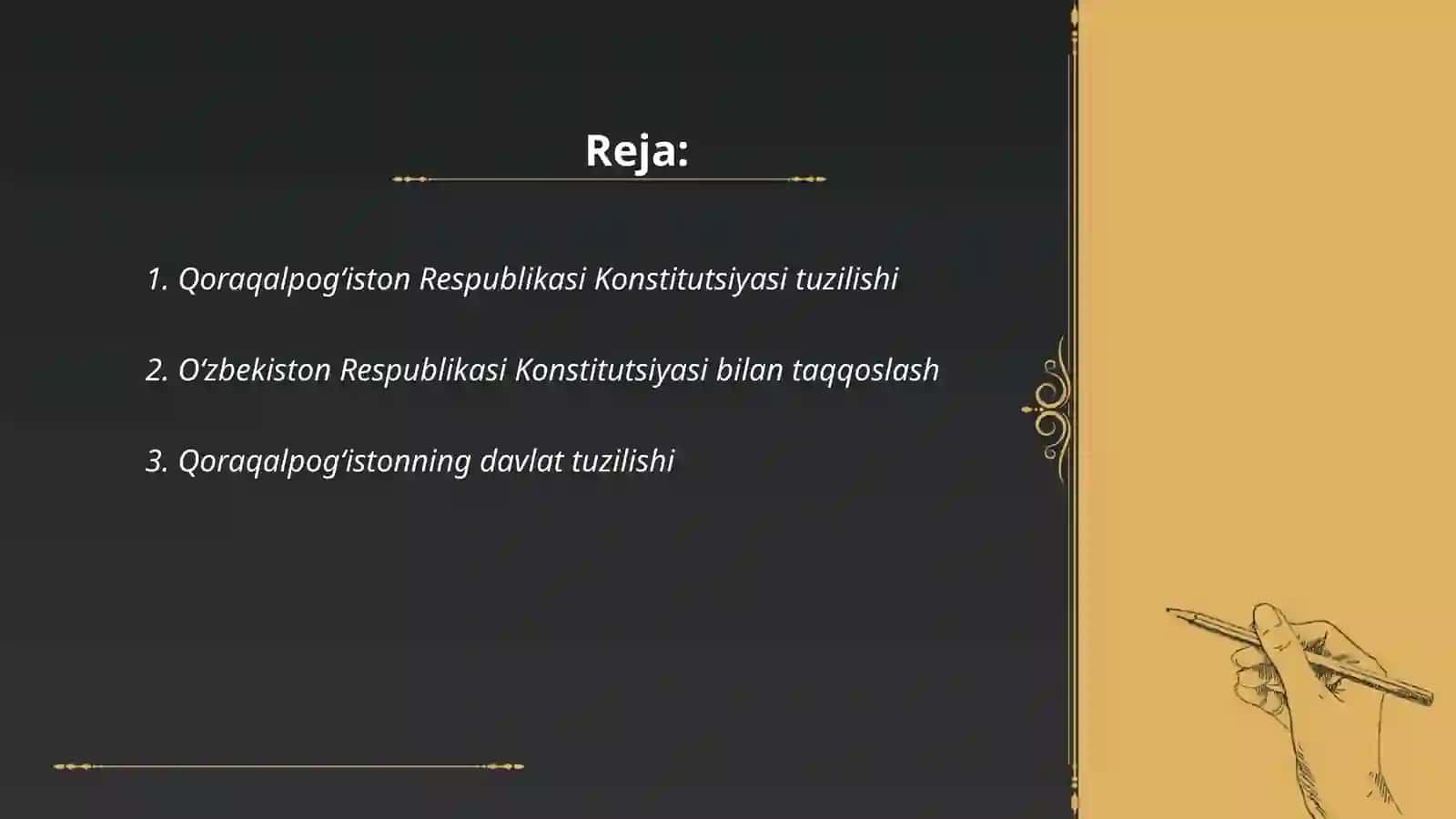 Qoraqalpogʻiston Respublikasi Konstitutsiyasi va davlat tuzilishini tahlil qilish va qiyosiy tahlili 2
