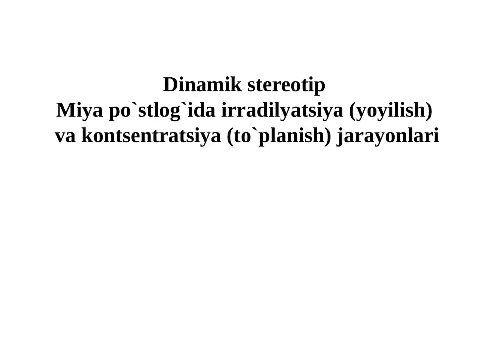 Dinamik stereotip 2