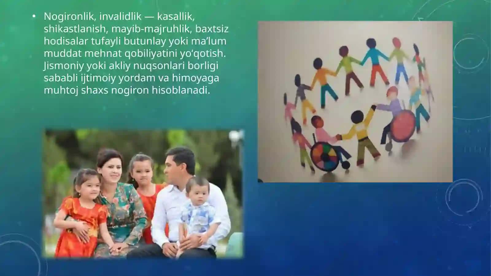 O’zbekiston Respublikasida nogiron bolalar va ularning oilalari uchun huquq va imtiyozlar 2