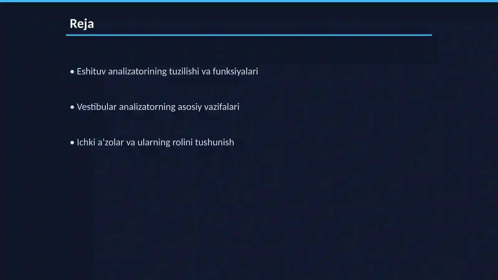 Eshituv va vestibular analizatorlar va ichki aʼzolarni oʻzaro bogʻliqligi 2