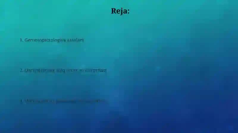 Gerontopsixologiya asoslari 2