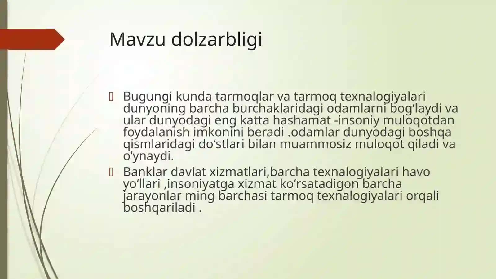 Tarmoq Xizmatlari 2