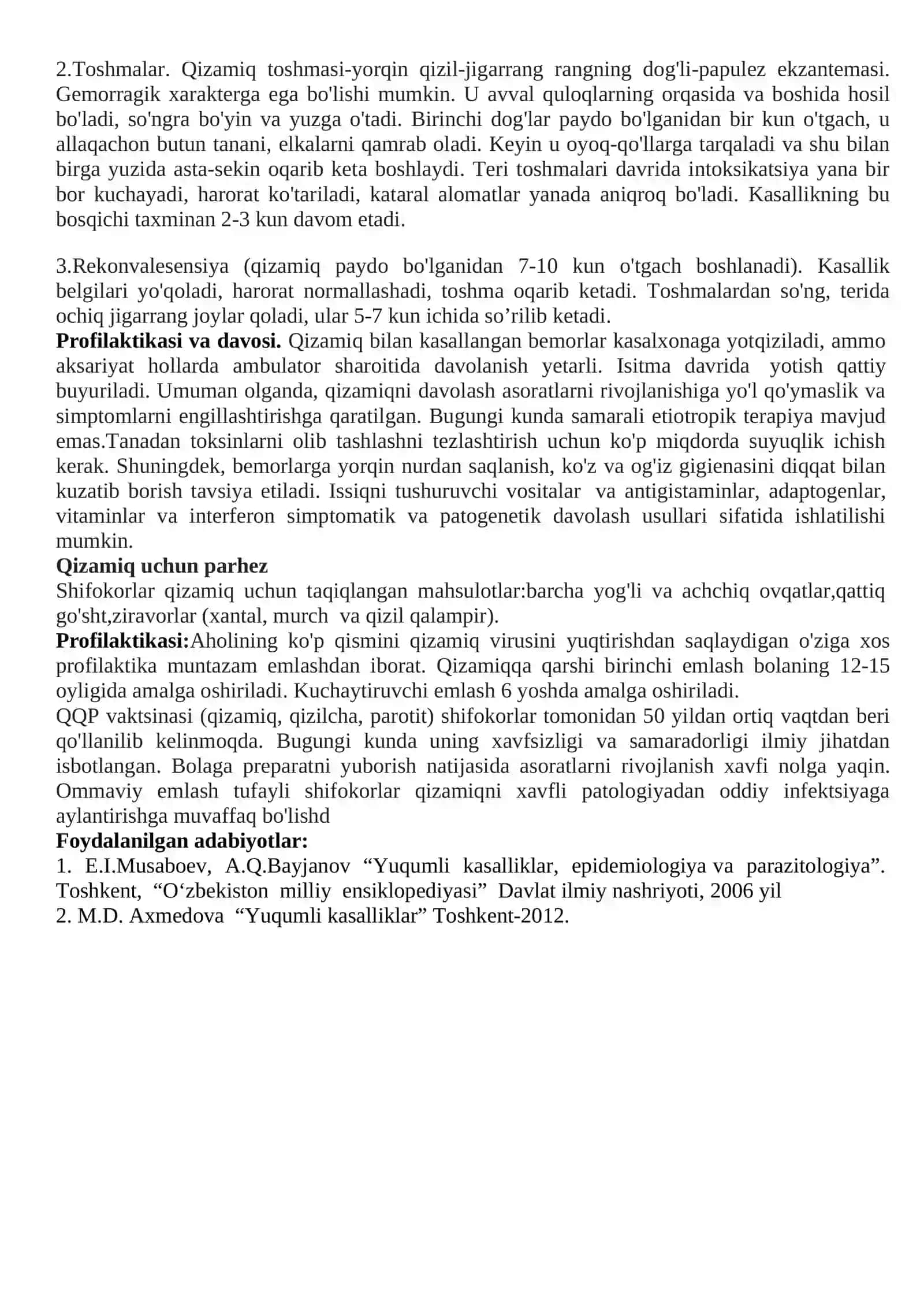 Qizamiq kasalligi 2
