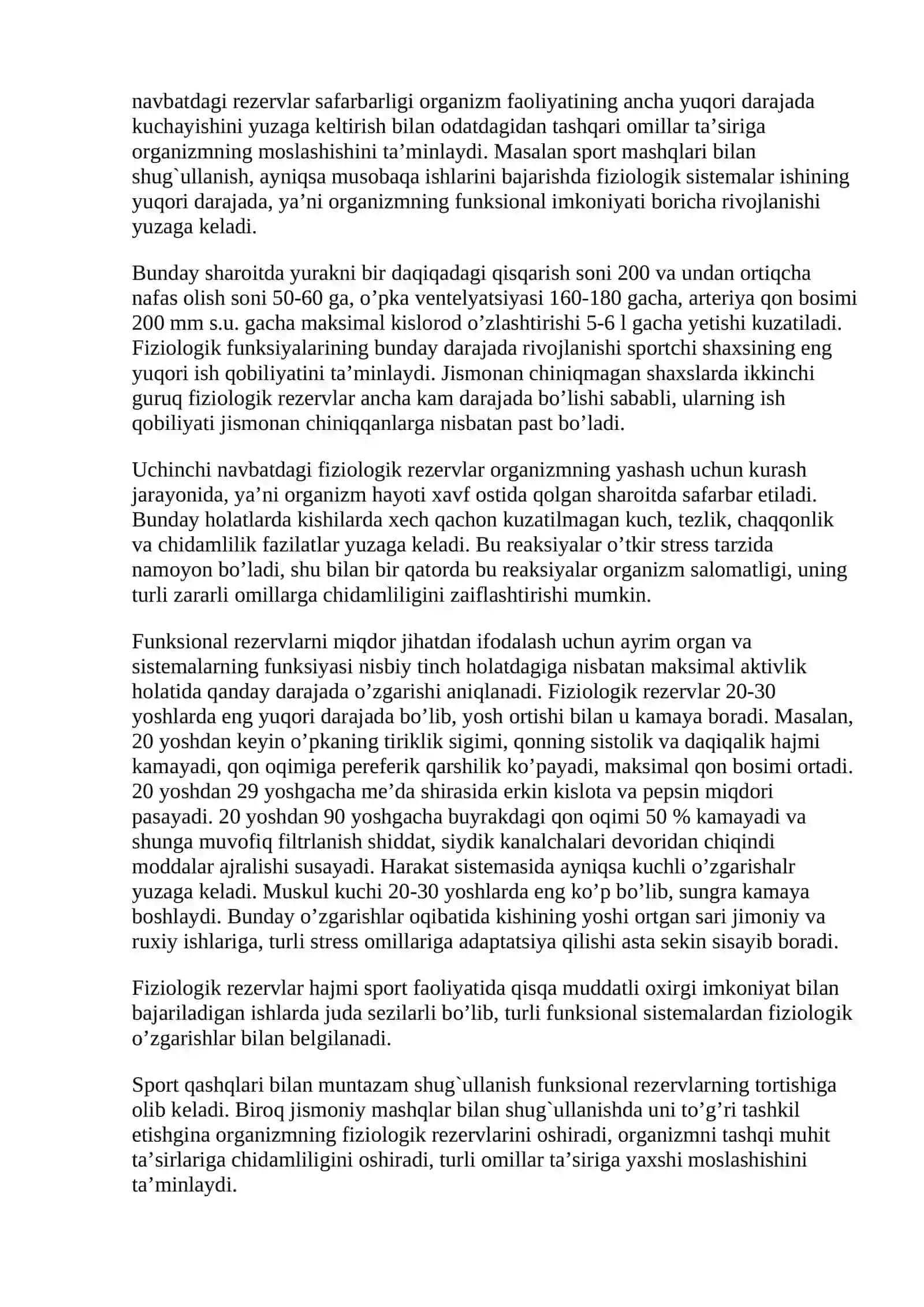 Sportchilarning Funktsional Rezervlarini Tekshirish 2