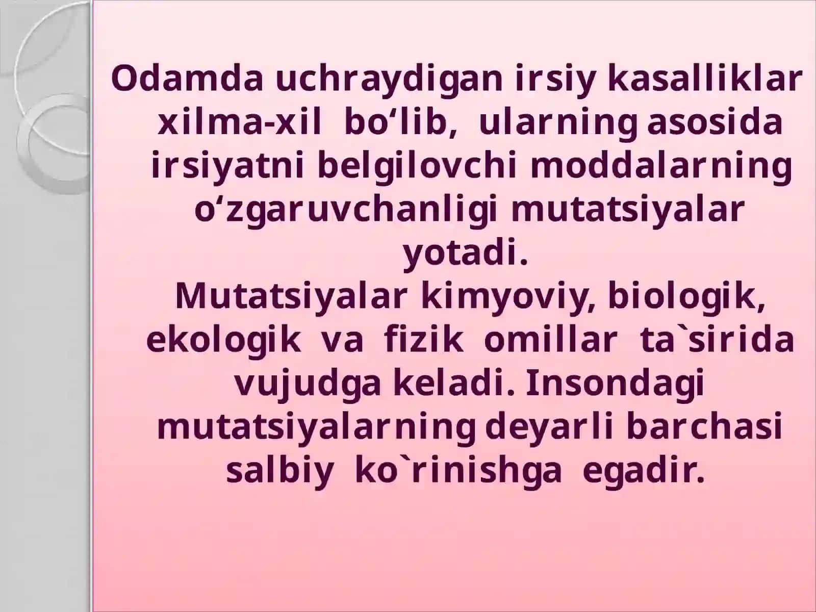 Odamlarda uchrashgan irsiy kasalliklar 2