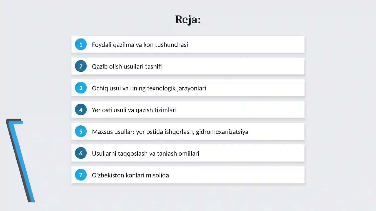 Foydali qazilma konlarini qazib olish usullari 2