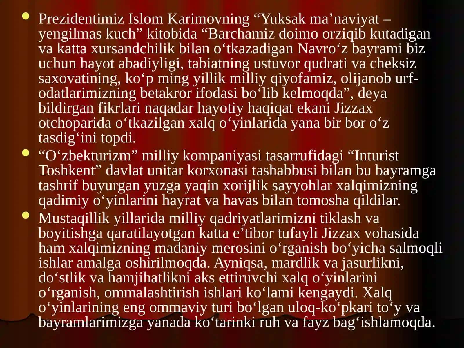 Madaniy va Ma`naviy meros 2