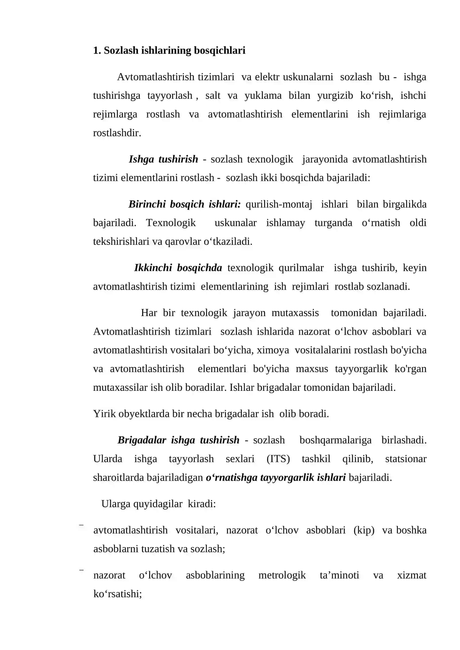 mustaqil ish Trubalarni tayyorlash va ularni yig‘ishga tayyorlash jarayonlari 2