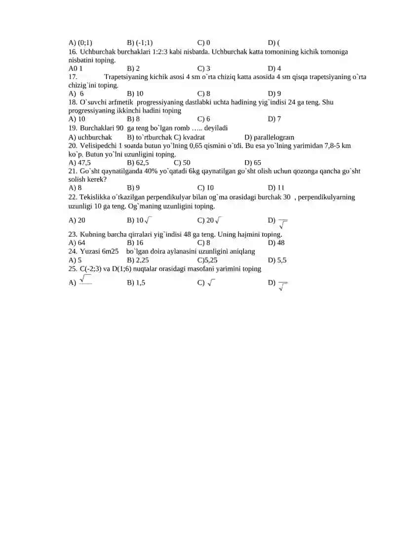 Matematika 9-sinf 2