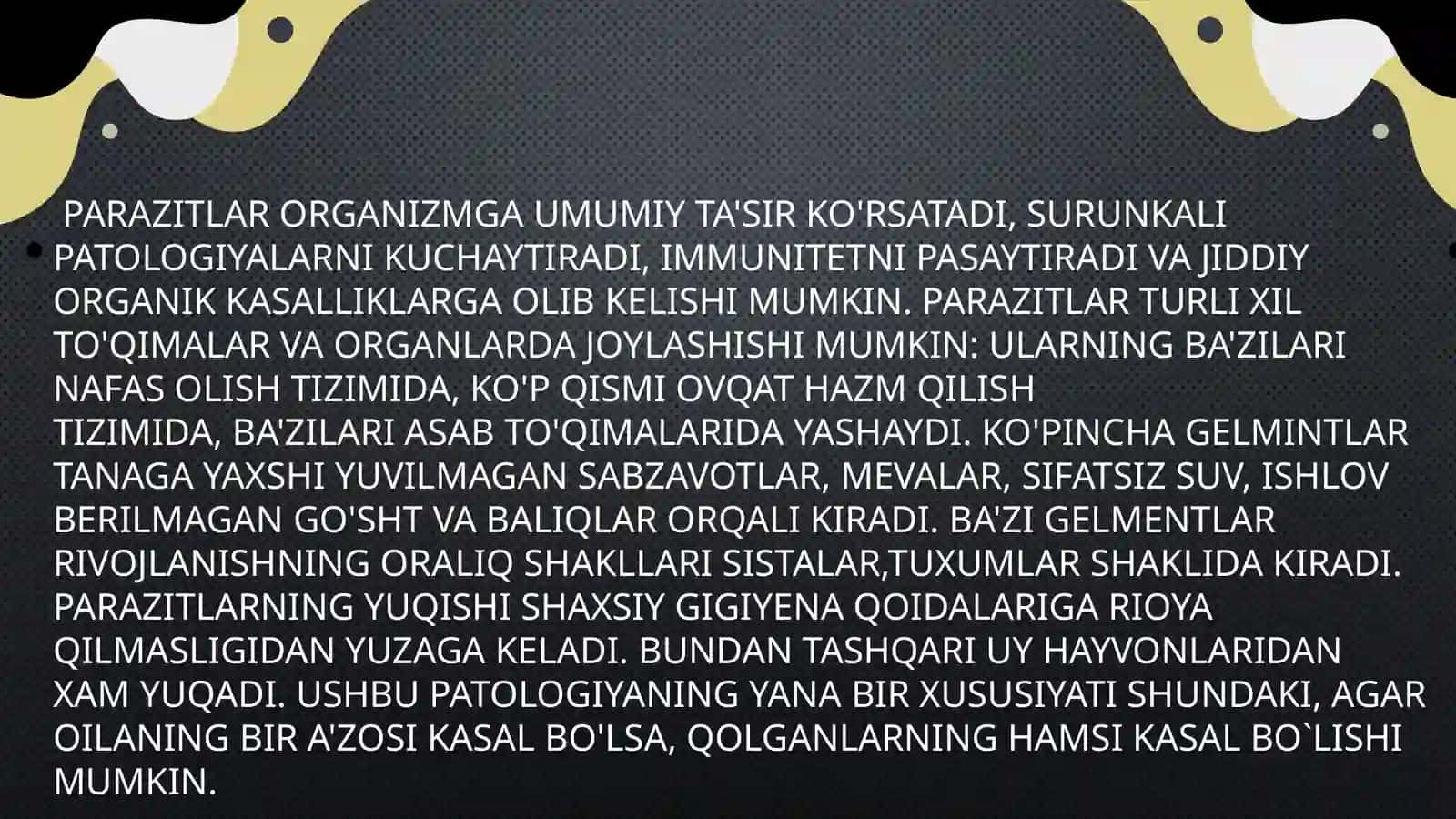 Parazitar Kasalliklarni Erta Aniqlashda Labarator Diognostik Tekshirish Usullari Ahamiyati 2